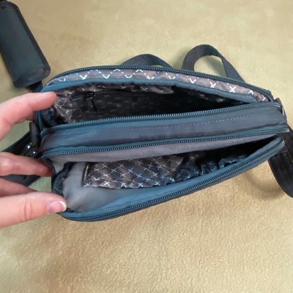 Lug Avion & Punter Quilted Tote Bag Set Sparkle Bottom Gray Travel Weekender EUC - Picture 9 of 13